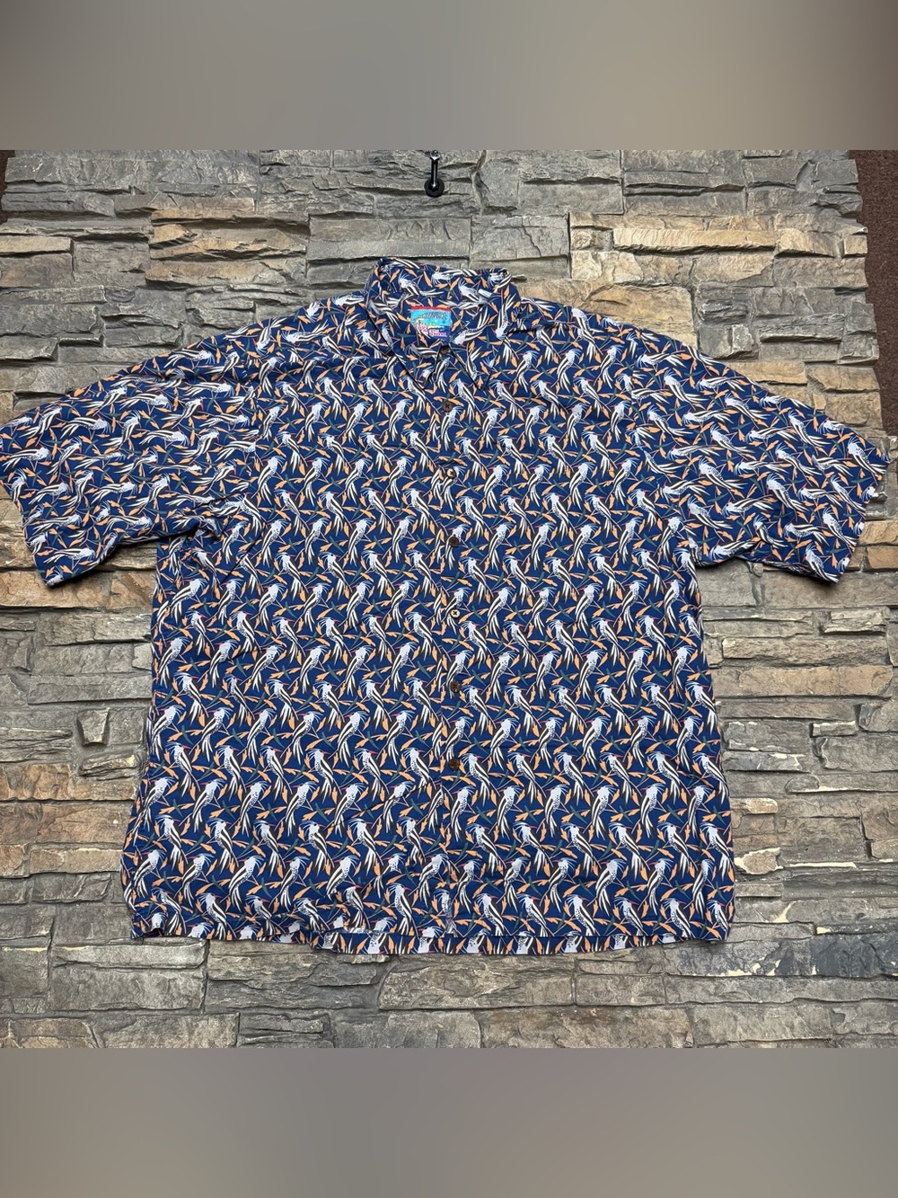 Vintage Reyn Spooner Hawaiian Shirt Mens XL Blue Lei Floral Rare True VTG 90s